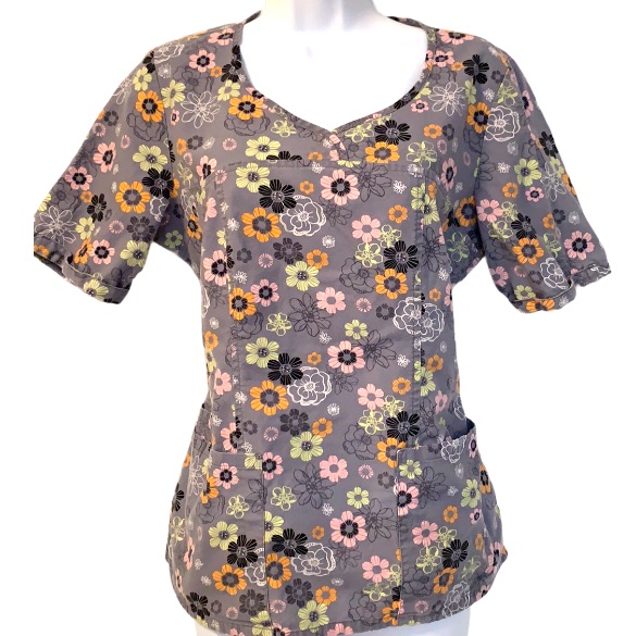 Scrub HQ Floral Scrub Top